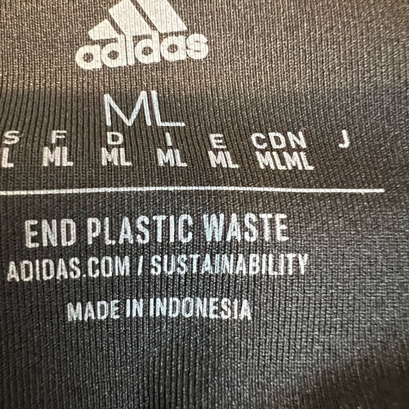 Adidas Skirt Skort Golf Under Shorts Womens M/L Solid Black Pull On Stretch - Picture 8 of 9